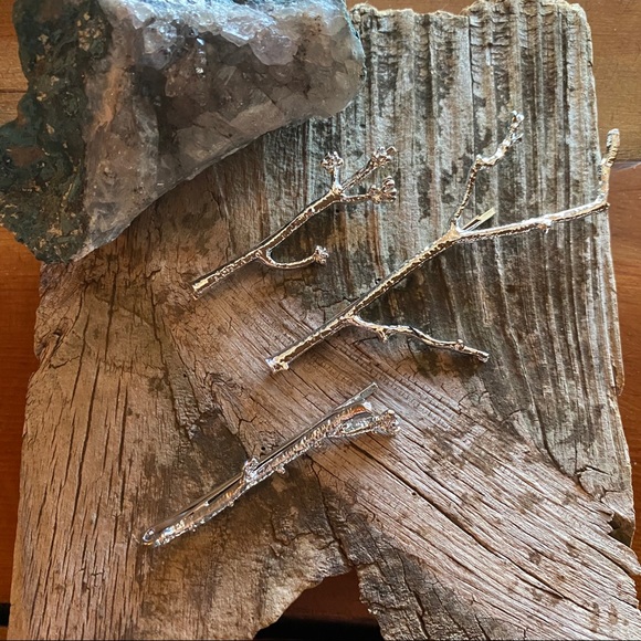 Lil’ Twig Anthro Hair Pins in Silver - Picture 5 of 5